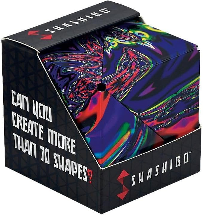 Shashibo Shape Shifting Box - Award-Winning STEM Fidget Toy with Ultra Strong Magnets - Puzzle Cube Transforms Into 100+ Shapes, Perfect Sensory Gift for Kids, Teens, and Adults (Chaos)