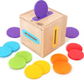Montessori Toys for 1 2 3 Year Old: Fine Motor Wooden Color Sorting Sensory Toy for Toddlers 1-3 Year Old, Object Permanence Wooden Learning Matching Game, Baby Boys Girls Gifts 12-18 Month Old