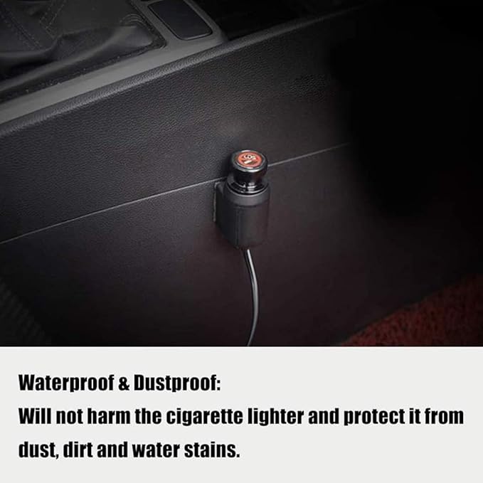 Cigarette Lighter Socket Cover Cap 2 Pack, Universal Waterproof Dustproof Plug for Car Power Port Outlet - Prevent Kids from Electric Shock