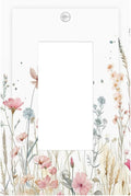 Watercolor Wildflower Pink Flower Plant Floral Decorative Outlet Covers 1 Gang Single Rocker Light Switch Cover Plate Wall Plates GFCI Faceplate for Bedroom Living Room Decor