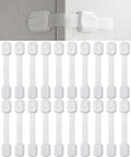 Bates- Child Safety Strap Locks, 20 Pack, White, Baby Cabinet Locks with Adjustable Strap Length