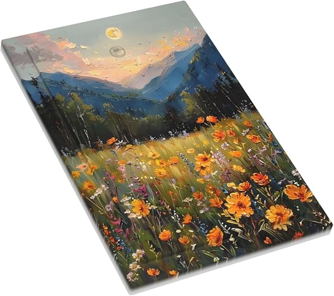 Sunset Wild Flower Field Floral Nature Landscape Light Switch Cover Plate 1 Gang No Device Blank Electrical Wall Plates Faceplate Decorative Switch Plate Covers for Farmhouse Bedroom Decor