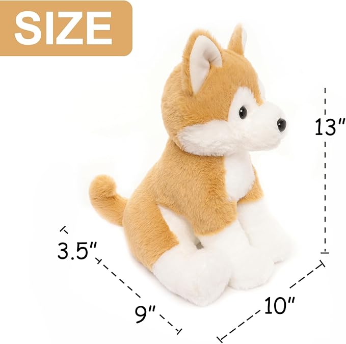 WEIGEDU Japanese Akita Shiba Stuffed Animal Plush Toy, 13 inches