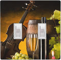 Grape Wine Violin 2-Gang Double Toggle Switch Plate, Still Life Painting Wall Plate for Dining Room, Kitchen, Wine Corner & Home