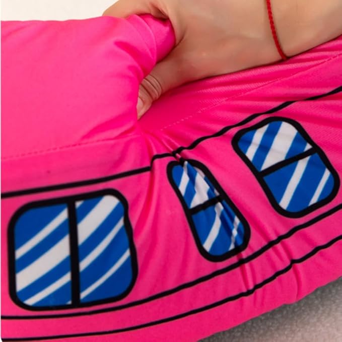 OUKEYI 11.8 Inch/30cm Car Plush Toy Simulation Bus Cute Cartoon Pillow Filling Car Plush Pillow Toy Gift Children's Birthday Party Gift (Pink)