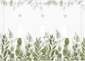 Green Eucalyptus Plant Leaves Vine Decorative Switch Plates 3 Gang Wall Plate Triple Toggle Light Switch Cover Faceplate Electrical Wall Panels for Bed Room Living Room Decor