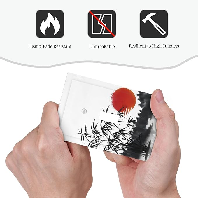 Decorative Light Switch Plate Covers Artistic Describe Black Bamboo Japanese Red Sun 1 Gang Wall Plate Single Toggle Switch Cover Plate Jumbo Electrical Switchplate Receptacle Faceplate