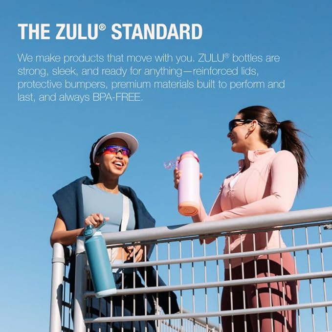 ZULU Powerfill Pro 18oz Kids Stainless Steel Water Bottle with Quick Fill Lid, Triple Wall Vacuum Insulated, Leak Proof Locking Lid, Sip & Chug, Reusable, BPA Free, Dishwasher Safe, Flower Crown