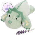 KOWSI® Microwavable 2 LB Weighted Stuffed Triceratops Animals Plush - 16 Inch Heated Dinosaur Plushie for Warmth & Comfort - Light Green Dino Squished Pillow - Cute Soft Toy for Adults & Children