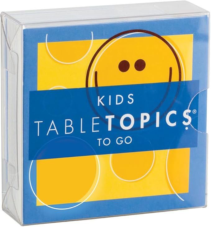 TableTopics to GO Kids - 40 Conversation Cards for Kids, Family Game Night, Family Dinner, Road Trip - Great Gift for Kids to Start a Fun Memorable Conversation.