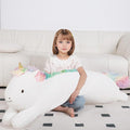 MMguai 40inch Jumbo Unicorn Stuffed Animal, Giant Rainbow Unicorn Stuffy Long Body Pillow Plush Toy, Large Soft Unicorns Plushies Gift for Kids Boy Girl, Birthday, Christmas