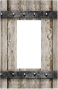 1 Gang Single Decorator/Rocker GFCI Outlet Wall Plate Light Switch Cover Plate Western Barn Door Wood Wooden Cabin Country Retro Electrical Device Face Plug Plate for Dimmers, Receptacle, USB Outlet