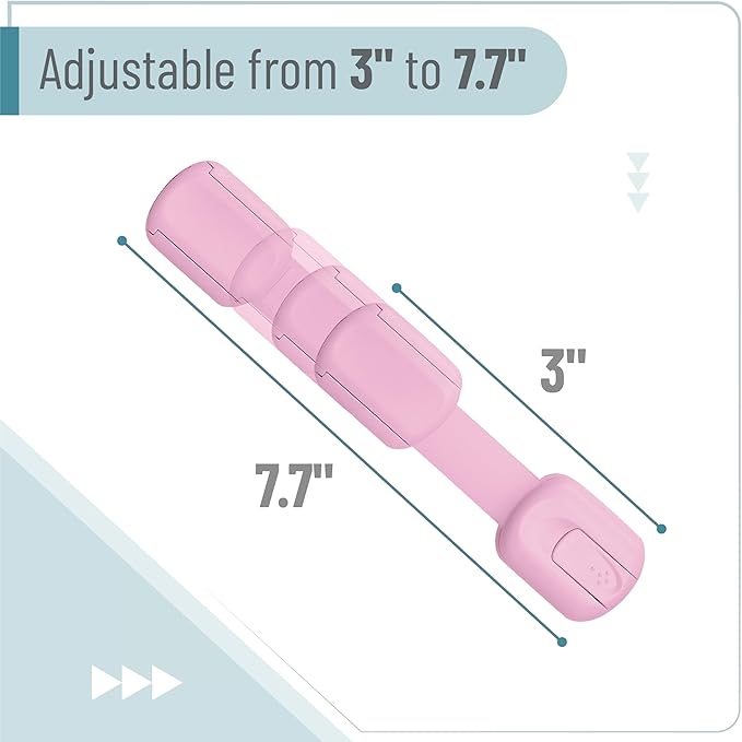 Bates- Child Safety Strap Locks, 6 Pack, Pink, Baby Cabinet Locks