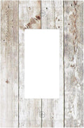 Vintage Light Wood Retro Rustic White Gray Oak Print Decorative Outlet Covers 1 Gang Single Rocker Light Switch Cover Plate Wall Plates GFCI Faceplate for Farmhouse Home Decor