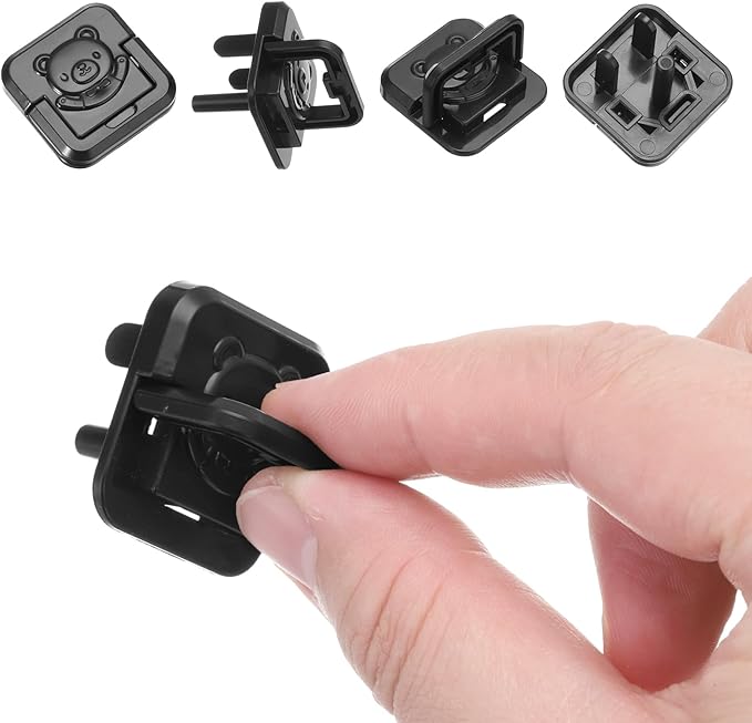 MECCANIXITY 20 Pack Outlet Covers Proofing, Plug Covers Easy Installation Electric Plug Protectors Safety Socket Cover Plugs Protector Black
