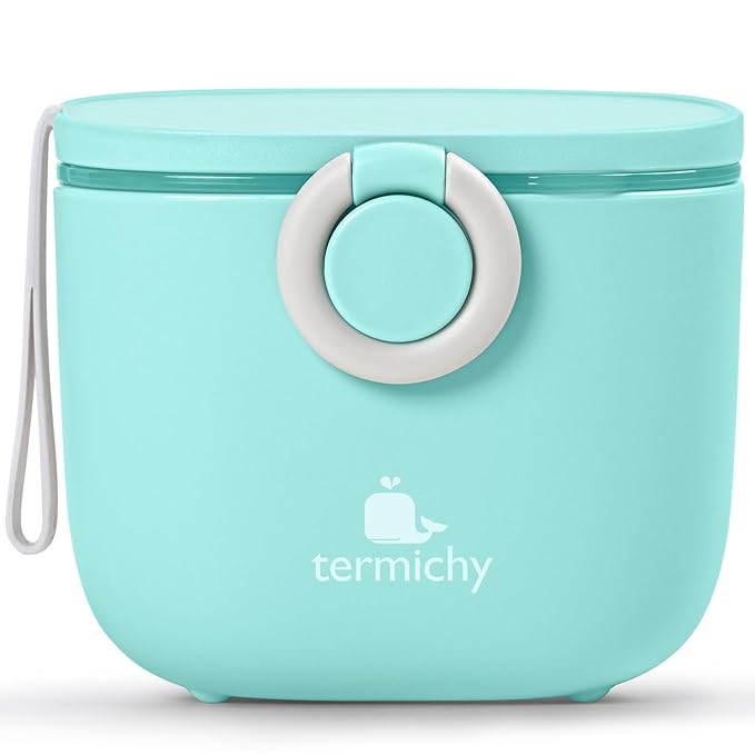 Termichy Baby Formula Dispenser, Portable Milk Powder Dispenser Container with Carry Handle and Scoop for Travel Outdoor Activities with Baby Infant, 8.8OZ, 0.55LB, 250g (Blue)