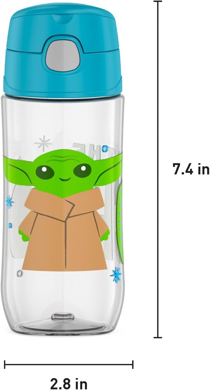 THERMOS FUNTAINER 16 Ounce Plastic Hydration Bottle with Spout, MANDALORIAN (Pack of 6)