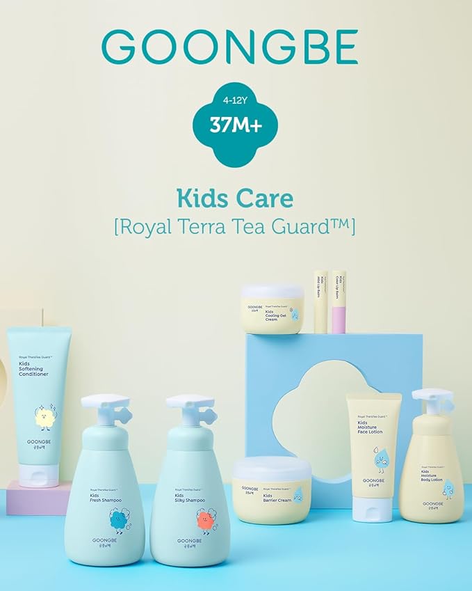 GOONGBE Kids Facial Bubble Wash and Lotion- Korean Low pH Face Cleanser & Moisturizer with Cica & Panthenol - Allergen-Free Formula 3.38 fl.oz. & 2.7 oz.