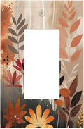 Boho Minimalist Vintage Wildflowers Plant Floral Art Watercolor Decorative Outlet Covers 1 Gang Single Rocker Wall Plates Gfci Faceplate Light Switch Cover Plate for Bedroom Living Room Decor