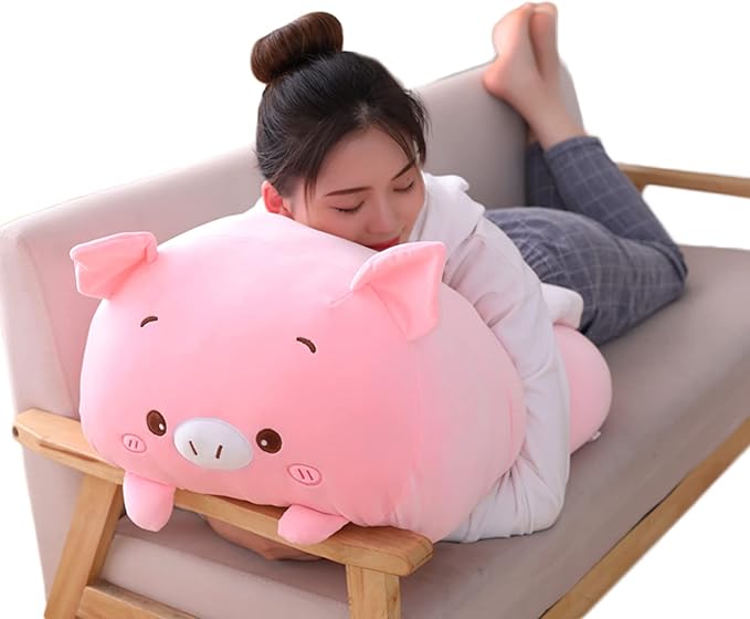 Pig Plush Stuffed Animal, Cute Pink Pig Plushie Toy Gifts for Kids Birthday, Valentine, Christmas, 8inch