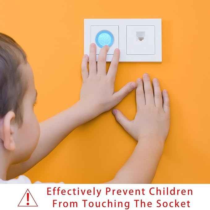 Pure Light Blue Sky Color Pattern Outlet Covers for Electrical Power Baby Proofing Wall Socket Protector Child Proof Outlet Protector - Electrical Insulation