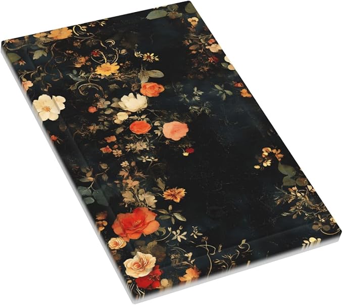 Vintage Orange Pink Black Roses Floral Flower Light Switch Cover Plate 1 Gang No Device Blank Electrical Wall Plates Faceplate Decorative Switch Plate Covers for Farmhouse Bedroom Decor