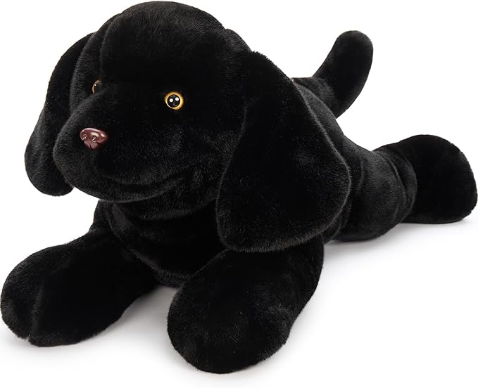 BENINY Giant Black Lab Stuffed Animal 31.5 Inch, Big Realistic Stuffed Labrador Dog Plush Toy, Puppy Throw Pillow Gift for Kids