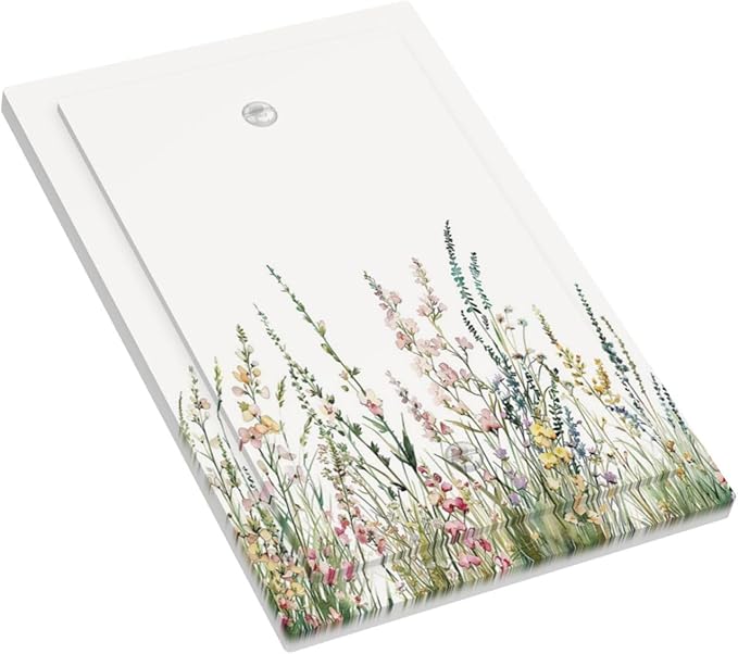 Light Switch Cover Plate Boho Wildflower Green Leaves Rustic Floral Botanical 1 Gang No Device Blank Electrical Wall Plates Faceplate Decorative Switch Plate for Bedroom living Room Decor