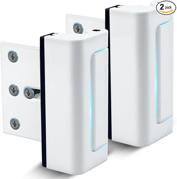 Dwell+Good Door Locks (2-Pack) - Easy To Install Aluminum Home Security Door Locks for Front Door - Child Proof Door Lock for Kids Safety- Withstand 800 lbs of Force & Tamper Proof Top Door Lock Latch