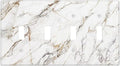 Light Switch Cover Plate White Brown Marble Abstract Modern Luxury 4 Gang Quad Toggle Decorative Switch Plates Wall Panels Electrical Wall Plates Faceplate for Bathroom Kitchen Decor