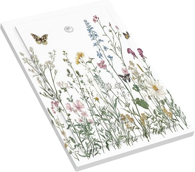 Light Switch Cover Plate Rustic Wildflowers Butterfly Colorful Floral 1 Gang No Device Blank Electrical Wall Plates Faceplate Decorative Switch Plate For Bed Room Living Room Decor