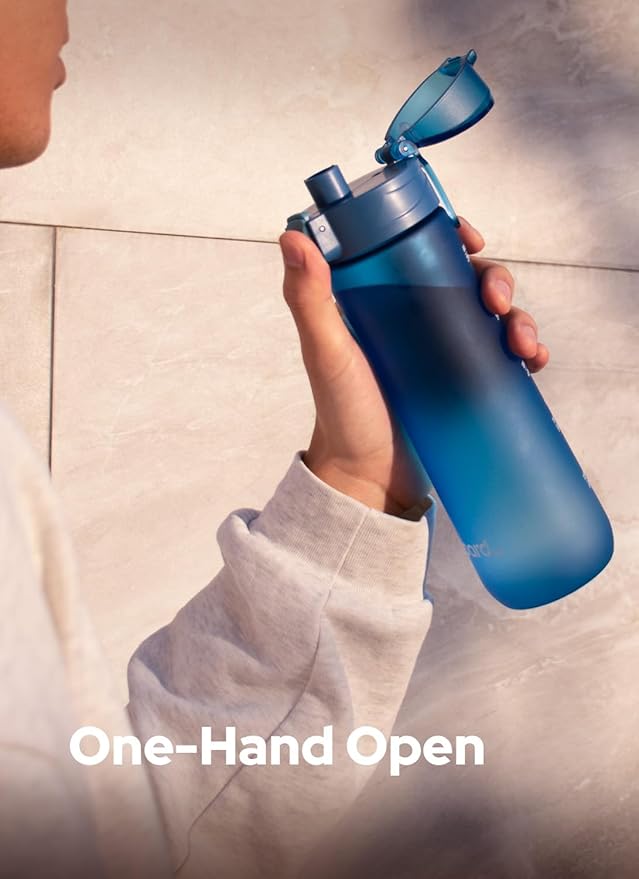 Opard Zip 20oz Plastic Water Bottle Dishwasher Safe, Leakproof Flip-Top Lid, BPA Free Tritan, Wide Mouth Reusable Kids Water Bottle for School Hiking Commuting Outdoor Travel and Gym