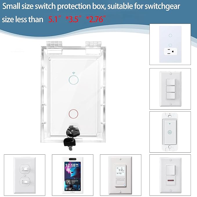 Baby Safety Outlet Cover Box, Outlet Covers, Plug Covers for Electrical Outlets, Socket Covers for Outlets Fit 5.9