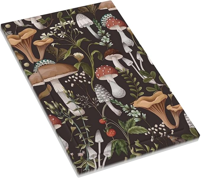 Vintage Boho Hippie Plant Mushroom 1 Gang No Device Wall Plate Decorative Blank Light Switch Cover Switchplate Electrical Faceplate for Bathroom Home Bedroom Art Decor