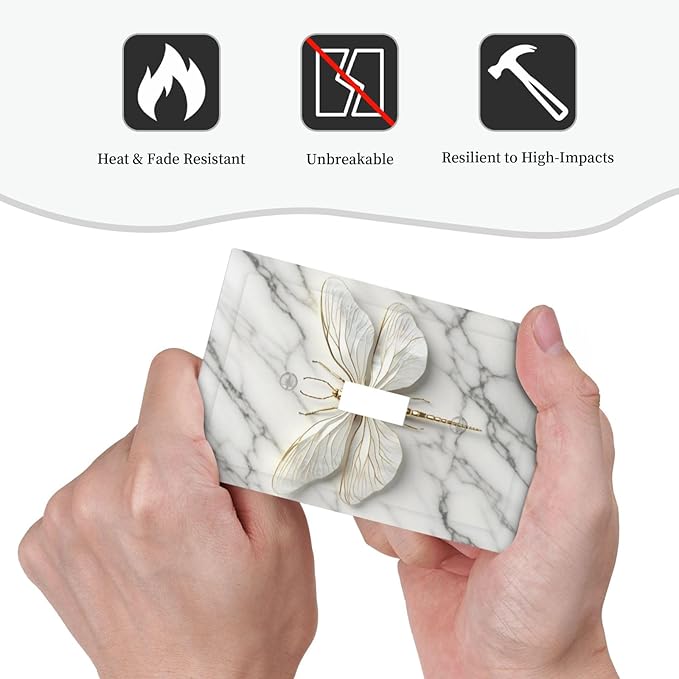 White Gold Marble Dragonfly Abstract Modern Decorative Light Switch Cover 1 Gang Single Toggle Device Electrical Faceplate Switchplates Decorator Outlet Wall Plate for Bathroom Home Decor