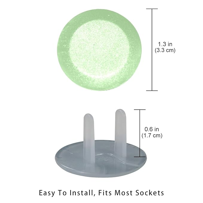 Pure Mint Green Color Outlet Covers Baby Proofing Child Proof Plug Covers for Electrical Outlets Easy Install Outlet Plug Covers
