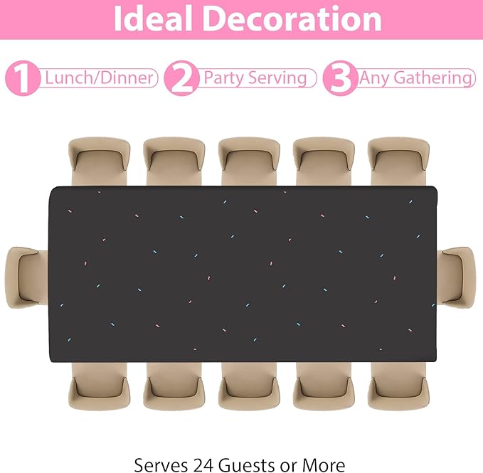 Qyeahkj Burnouts or Bows Gender Reveal Party Supplies Serves 24 Baby Boy or Girl Party Paper Plates Napkins Gender Reveal Tablecloth Set Tableware Kit for Baby Shower