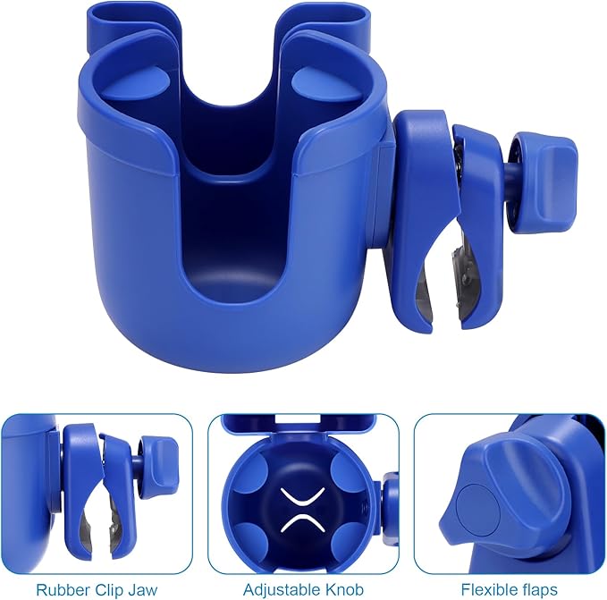 Accmor Stroller Cup Holder with Phone Holder, Bike Cup Holder, Universal Cup Holder for Uppababy Nuna Doona Strollers, 2-in-1 Cup Phone Holder for Stroller Bike Accessory