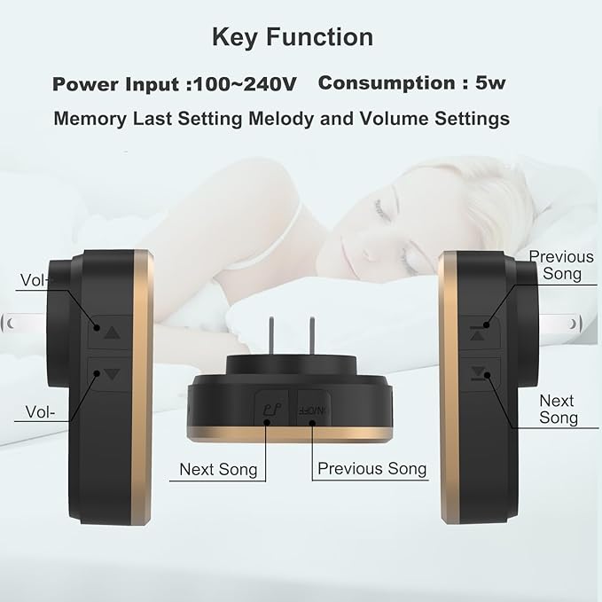 White Noise Sound Machine, 36 Relaxing Sounds Including Natural Soothing Sounds and Sleep Noise, Speaker for Home, Office, Hotel，Toilet，for Portable Travel. (Dark Black, smal)