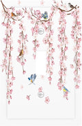 Pink Cherry Blossom Flower Vine Floral Tree Branch Birds Decorative Light Switch Cover 1 Gang Single Toggle Device Electrical Faceplate Switchplates Decorator Outlet Wall Plate for Bedroom Living Room