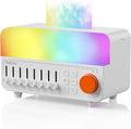 TMEHM 4-in-1 Sleep Sound Machine with White Noise & 8 Nature Sounds, Bluetooth Speaker, Night Light & Aroma Diffuser with Timer for Baby, Kids and Adults (White)