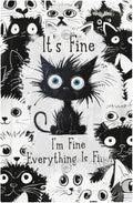 Funny Black Cat Inspirational Quotes Patterns Light Switch Cover Plate 1 Gang No Device Blank Electrical Wall Plates Faceplate Decorative Switch Plate Covers for Kids Room Nursery Decor