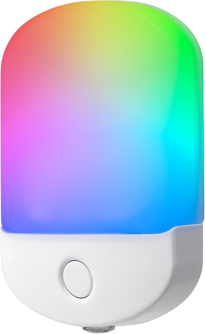Energizer Night Light, Color Changing, Nightlight for Bedroom, Bathroom, Nursery, Hallway, Kitchen,White Base, 81567