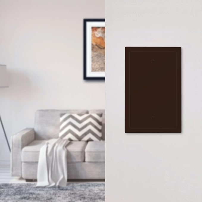 Coffee Brown Decorative 1 Gang No Device Blank Wall Plate Blank Light Switch Cover Switchplate Electric Unused Faceplate Covers
