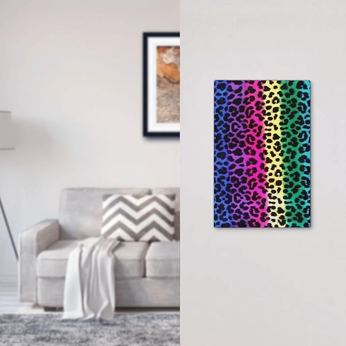 Blank Device Cover Wall Plate, Hot Pink Leopard Print Decorative WallPlate Cover Decor Wallplate, Rainbow Leopard Standard Size 1-Gang Light Switch Cover Plate, Unbreakable Polycarbonate Thermoplastic