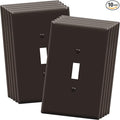 ENERLITES Toggle Light Switch Wall Plate, Jumbo Switch Cover, Gloss Finish, Oversized 1-Gang 5.5" x 3.5", Unbreakable Polycarbonate Thermoplastic, 8811O-BR-10PCS, Brown, 10 pack