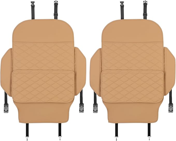 TAIKOO Seat Back Protector + Large Capacity Pocket Storage Organizer,Preventing the Impact of Children Stepping on the Seat Backrest (Orange)