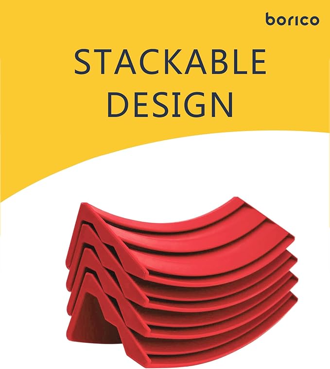 BORICO Card Holders for Playing Cards - 4 Pack Playing Card Holder for Kids and Adults,Stackable Storage Game Card Tray for Arthritis Patients with a Travel Pouch (Red)