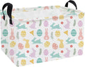 Essme Rectangular Easter Baskets,Kids Storage Basket with Handles for Easter Room Decor, Boys Box,Cute Storage Bin.