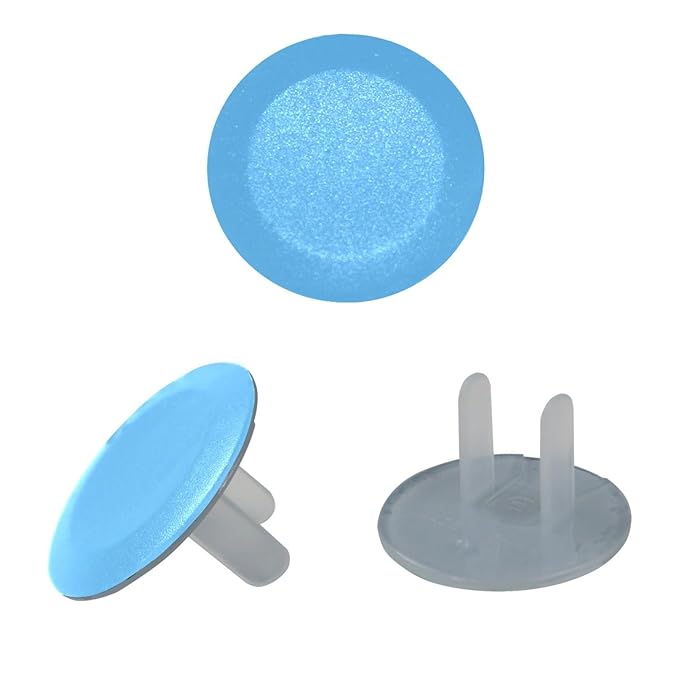 Pure Light Blue Sky Color Pattern Outlet Covers Baby Proofing Child Proof Plug Covers for Electrical Outlets Easy Install Outlet Plug Covers
